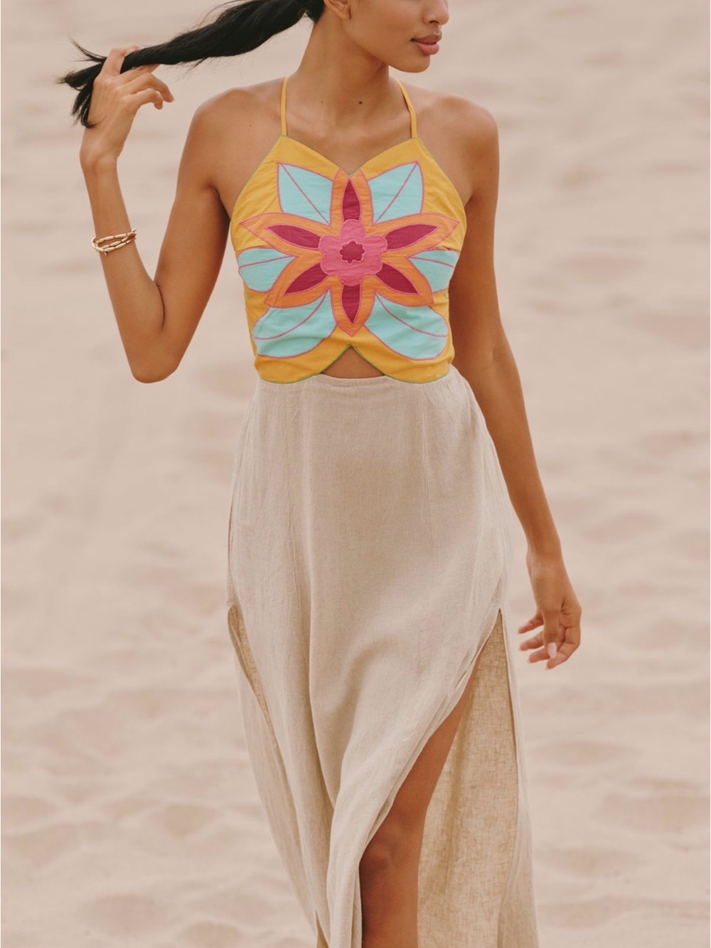 Anthropologie Celandine Linen Blend Dress